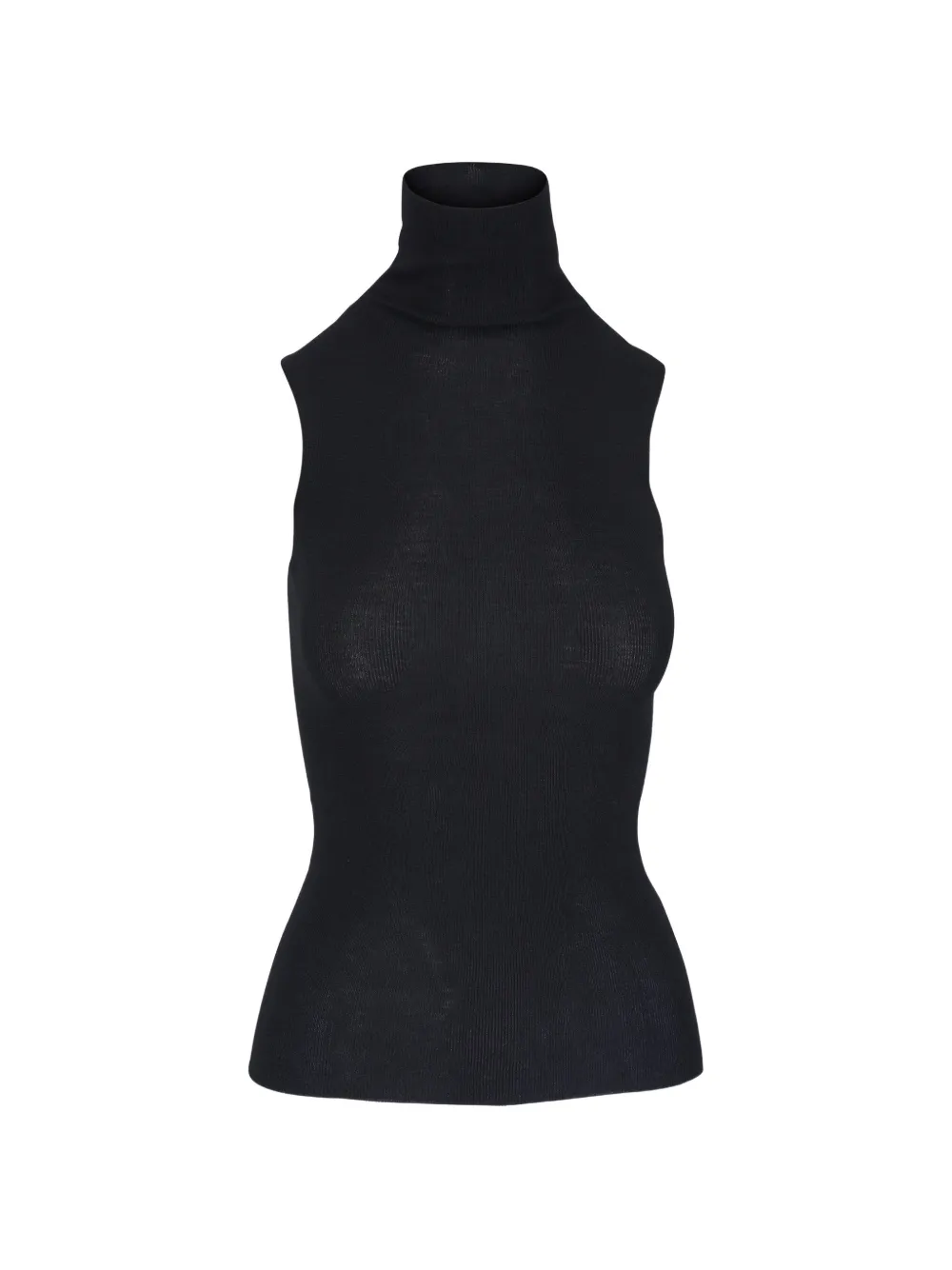 Dorothee Schumacher roll-neck sleeveless knitted top - Nero