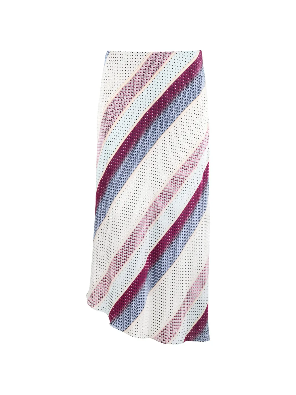 Christy Lynn Josie asymmetric striped midi skirt - Toni neutri