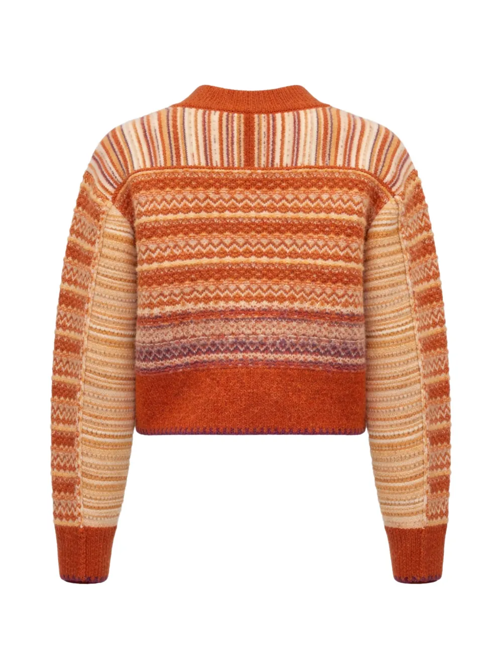  3.1 Phillip Lim Fair Isle Zip-up Cardigan - Orange 