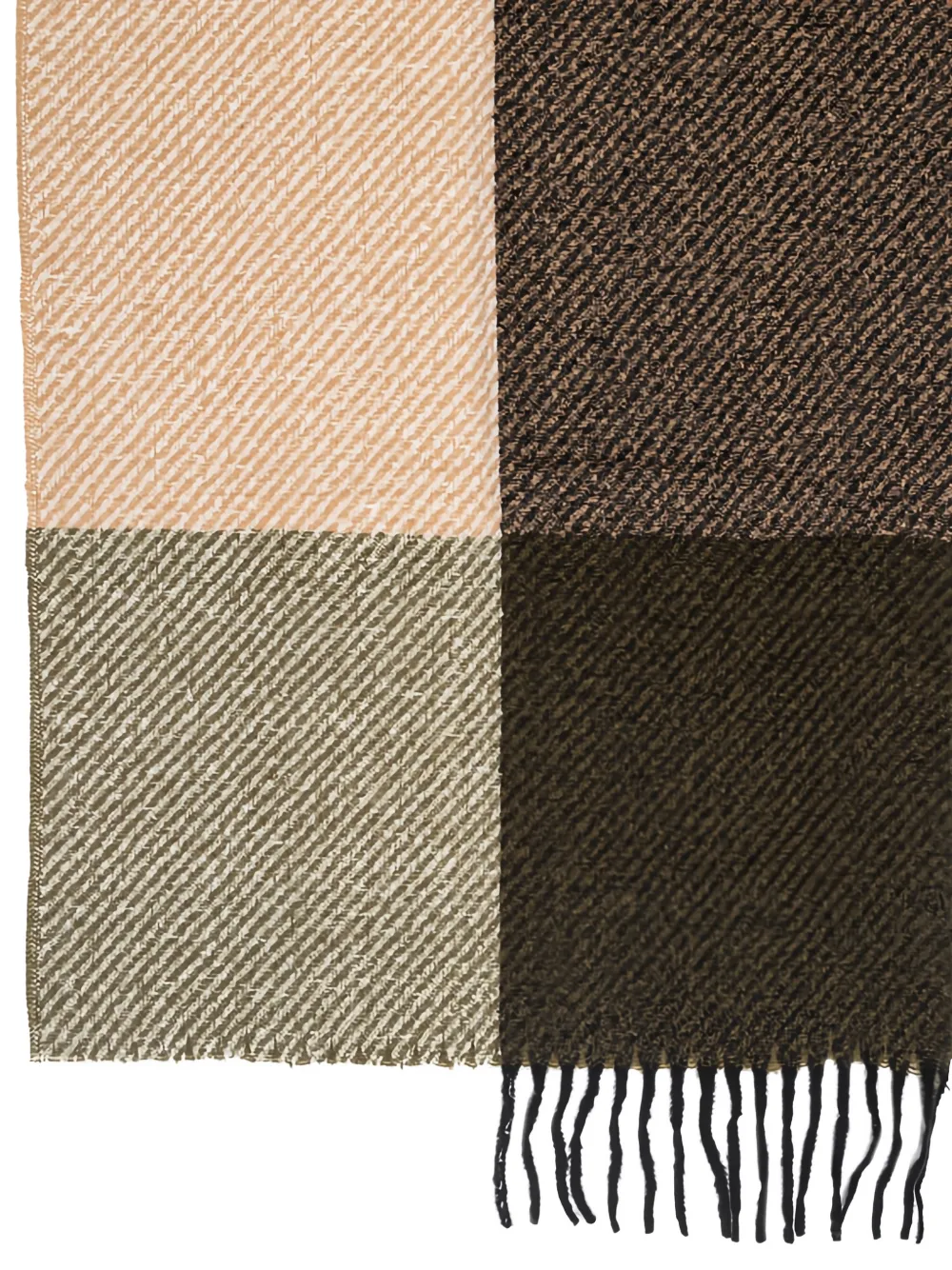  Goia Printed Fringed Scarf - Brown 
