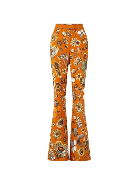 Camilla printed flared trousers