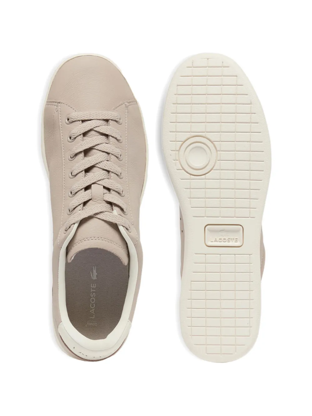 Lacoste Carnaby sneakers met logodetail Beige