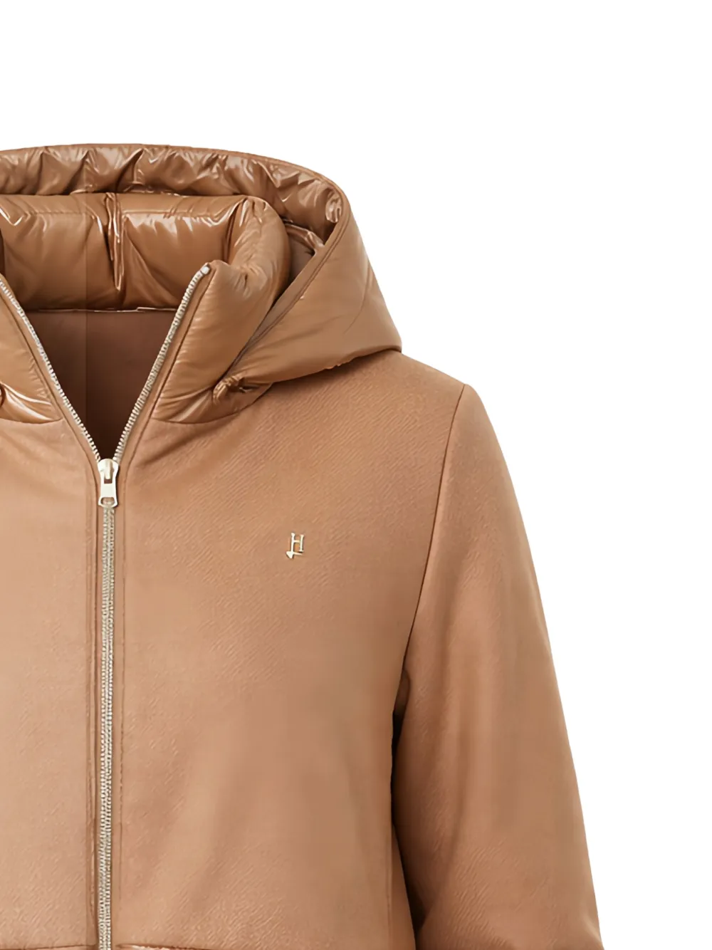  Herno Kids Panelled Hooded Jacket - Neutrals 