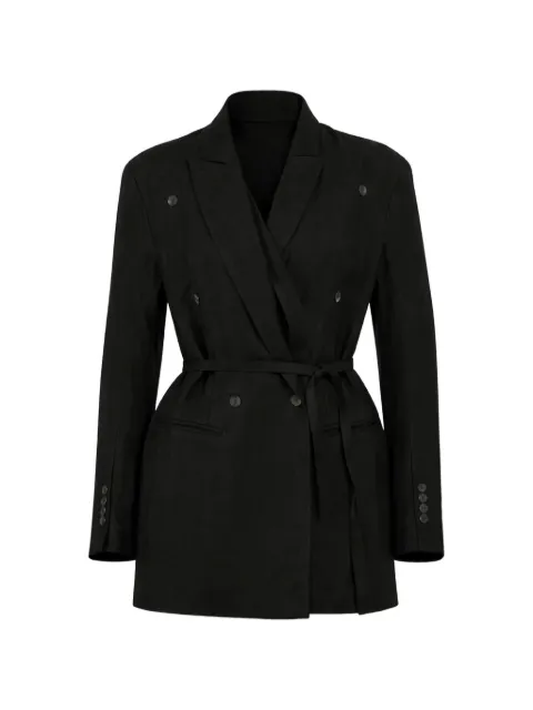 Masnada double-breasted belted blazer