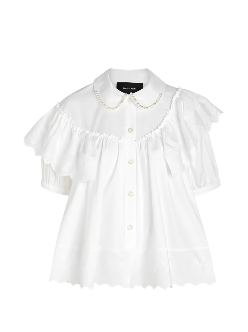 Simone Rocha ruffled shirt - Bianco