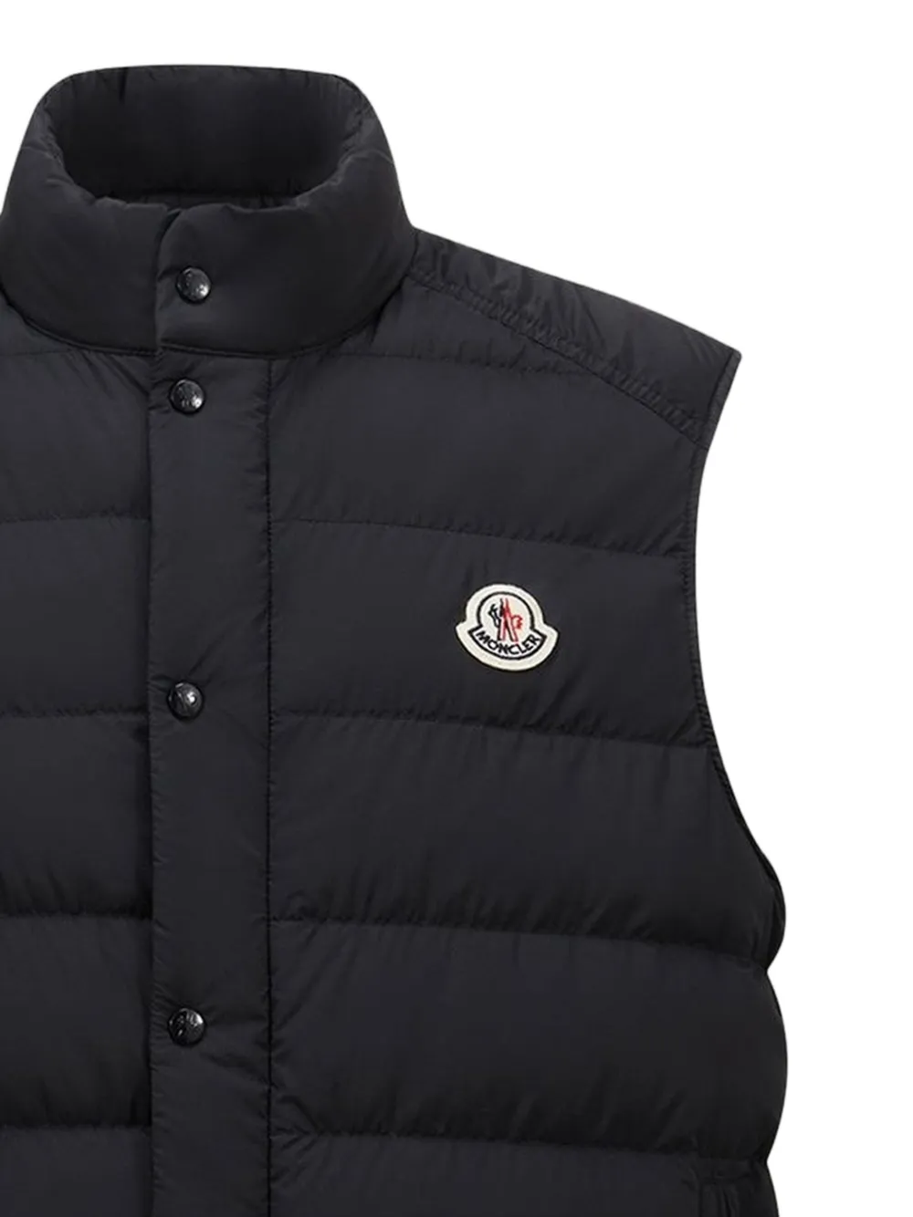  Moncler Logo Patch Gilet - Black 
