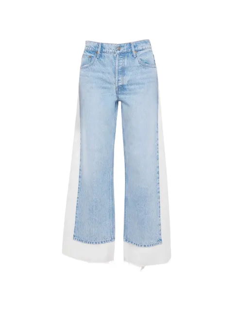 MOTHER Nacho Double Dip frayed panelled jeans