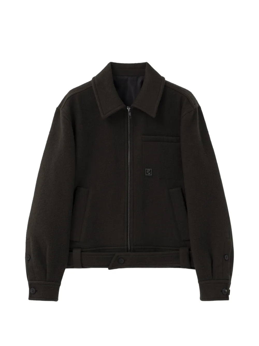 Wooyoungmi Jacke mit Logo-Gürtel - Braun