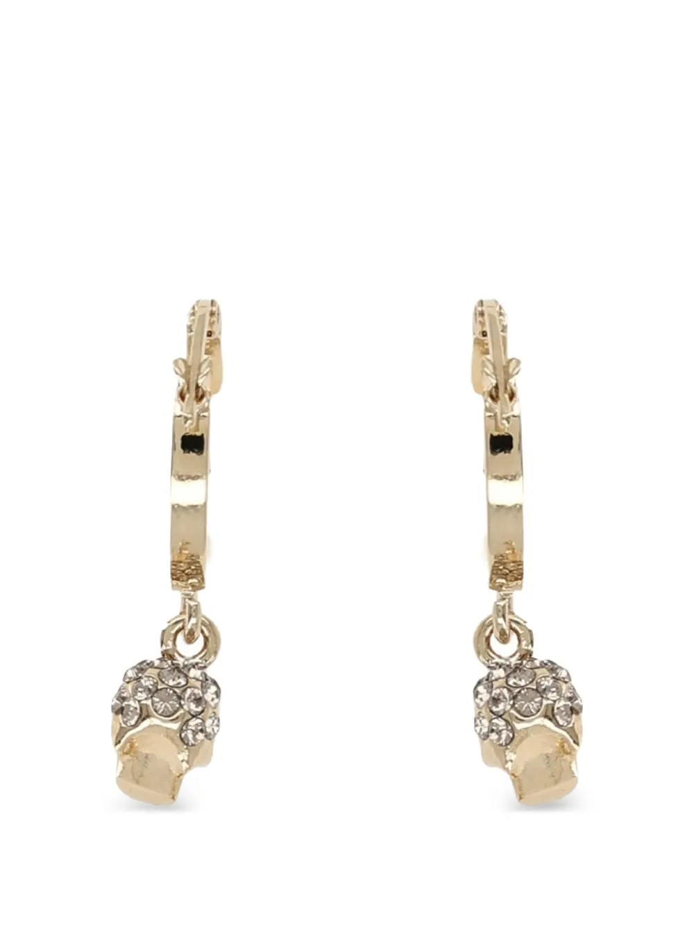  Alexander Mcqueen Skull Embellished Earrings - Gold 