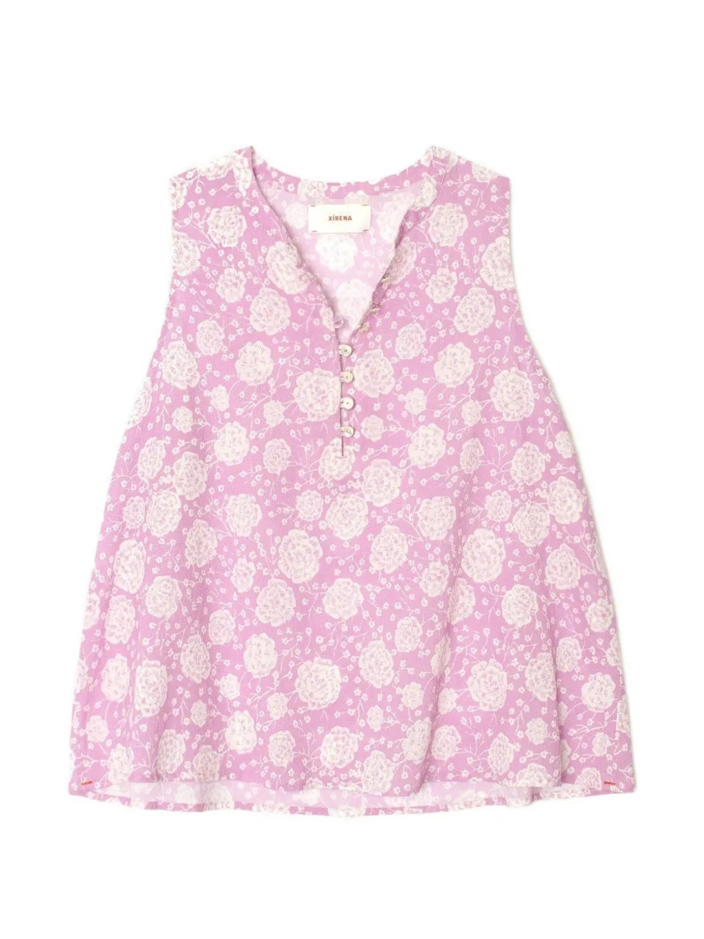 Xirena floral V-neck top - Viola