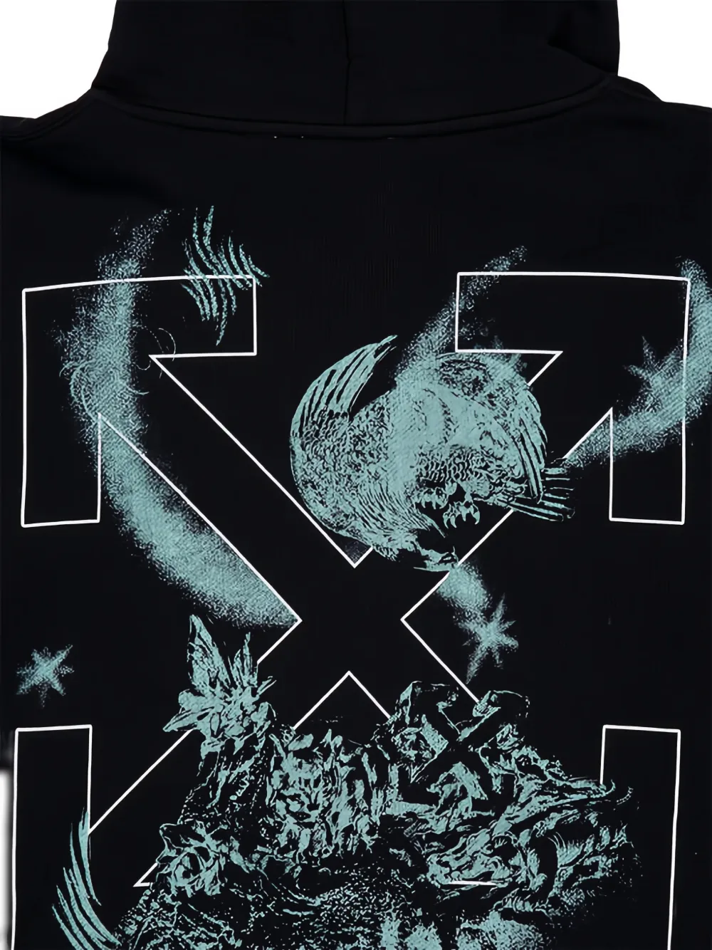 Off-White Moon Skate hoodie Zwart