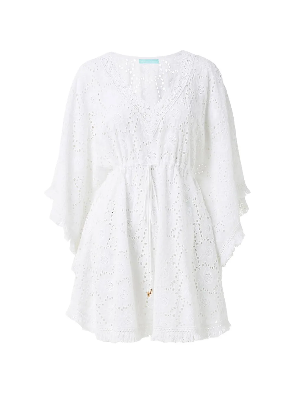 Melissa Odabash Ivy broderie-anglaise kaftan - Bianco
