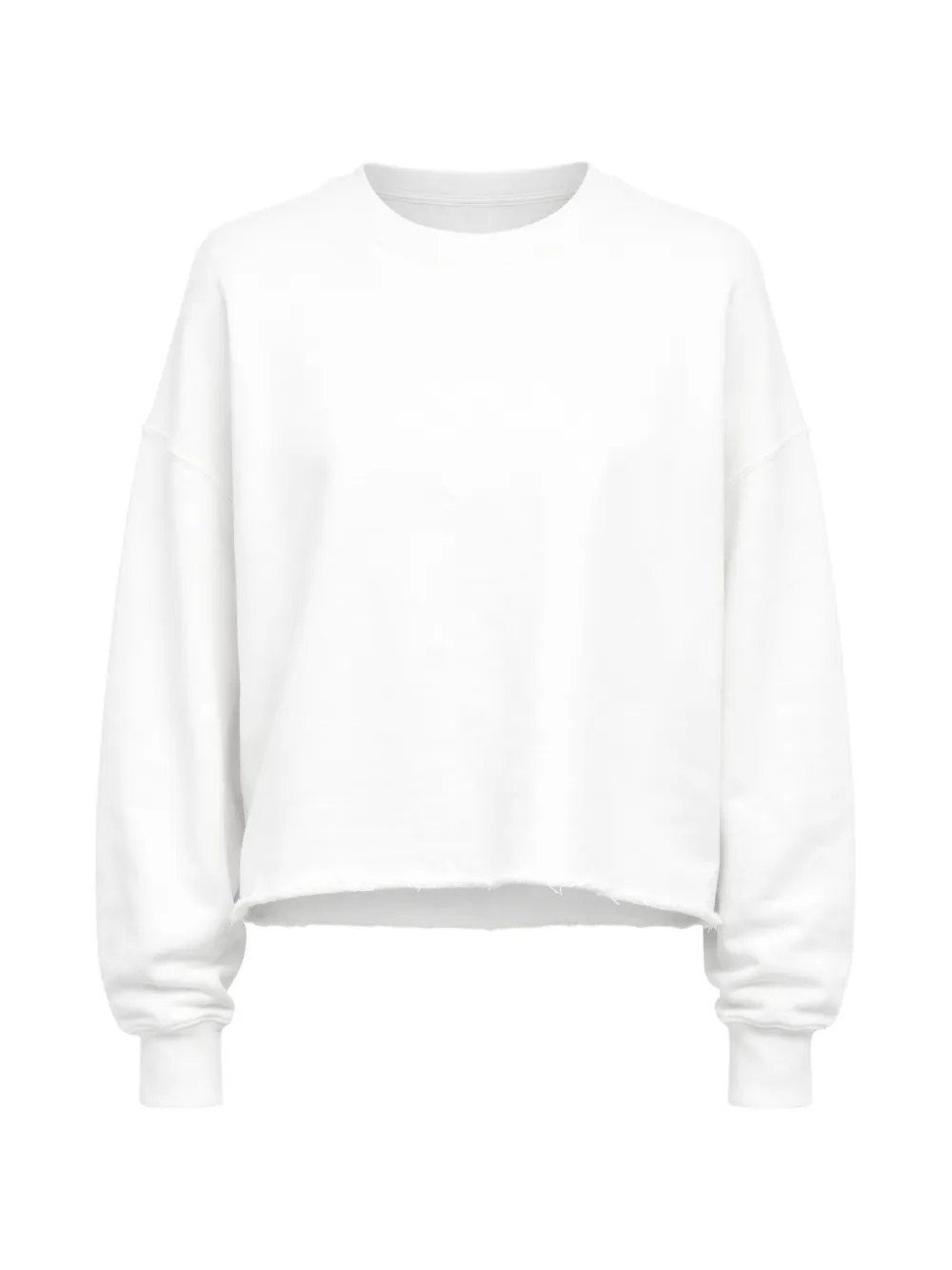 EZR frayed-hem sweatshirt - Bianco