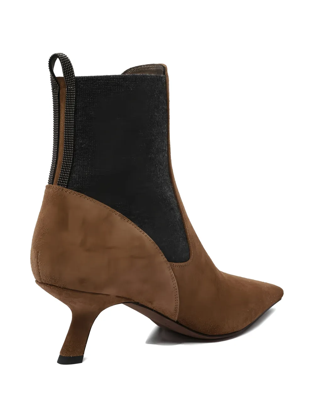 Brunello Cucinelli Suède laarzen met treklus Bruin