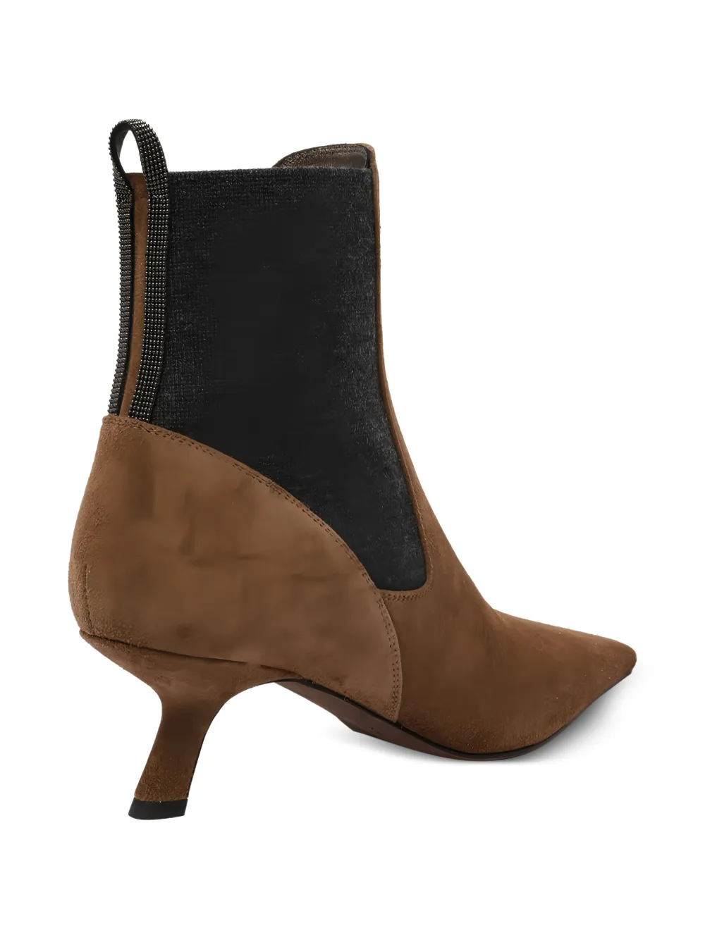  Brunello Cucinelli Pull-tab Suede Boots - Brown 