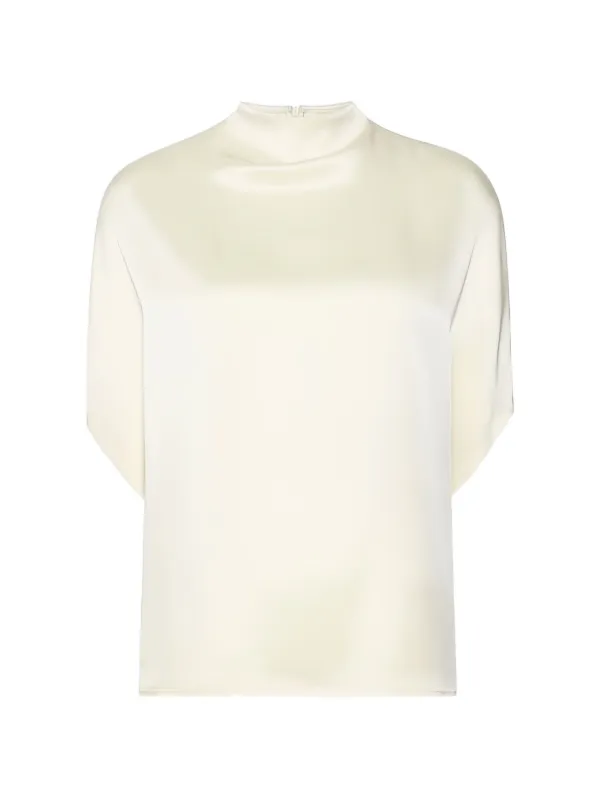 Lapointe Mock-neck Top in Neutrals