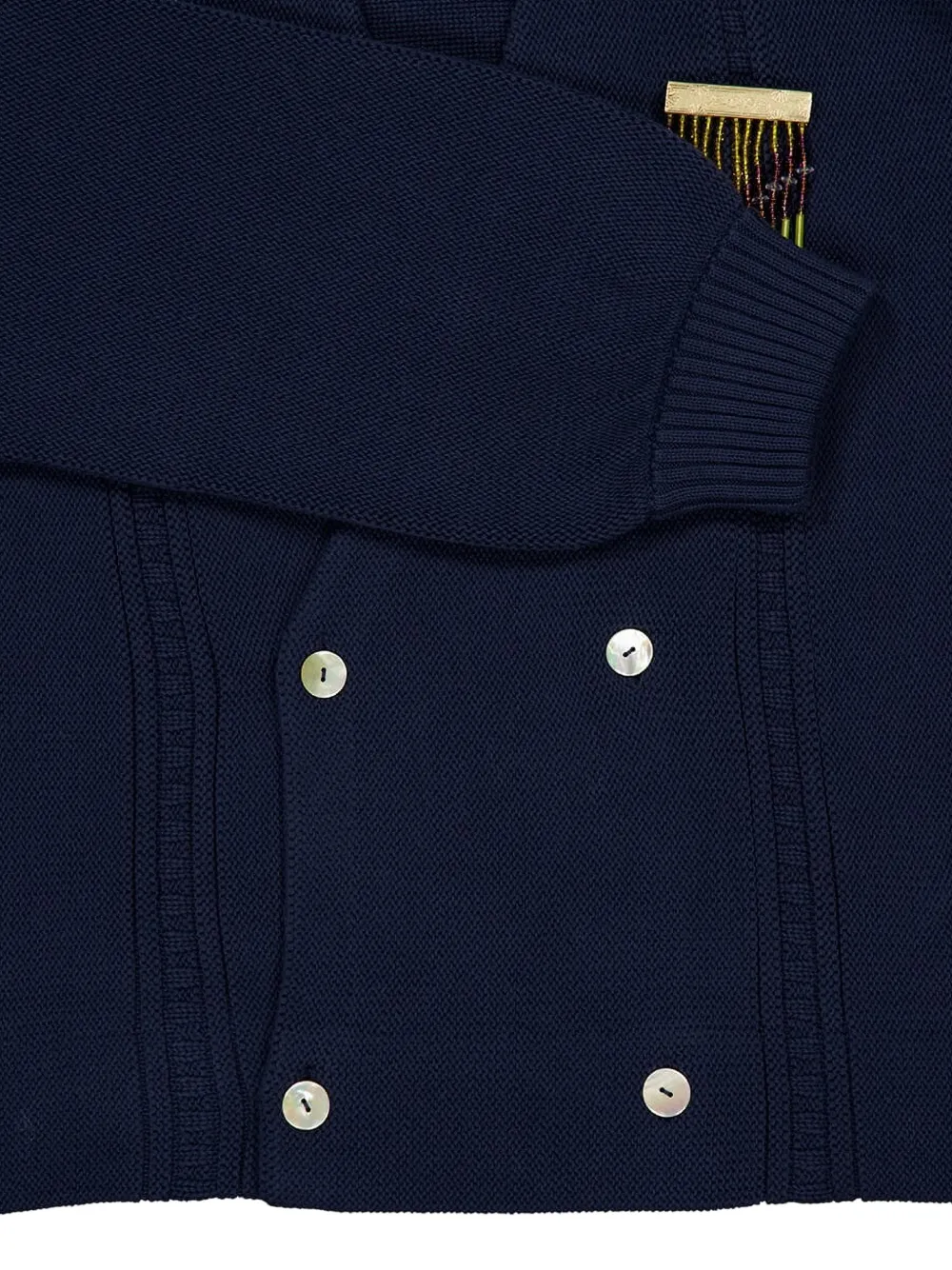 BODE Vest met dubbele rij knopen en logodetail Blauw