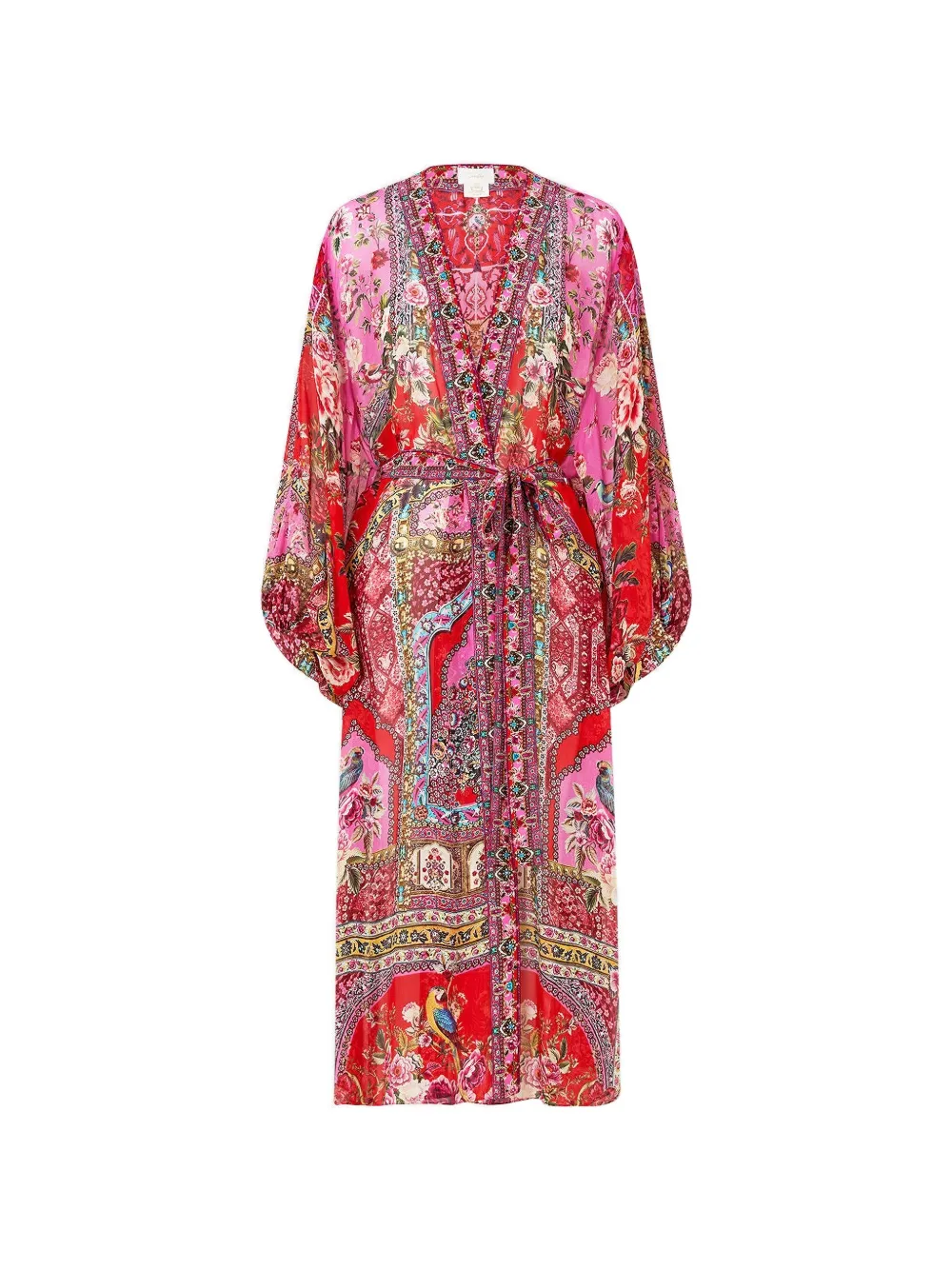 Camilla wide-sleeve jacket - Rosso