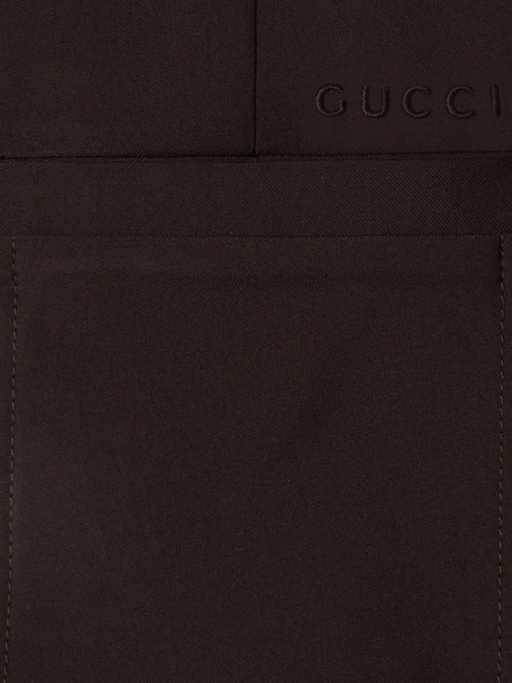 Gucci Geplooide broek met riemlussen Bruin