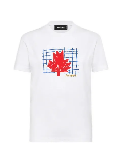 DSQUARED2 maple leaf graphic T-shirt