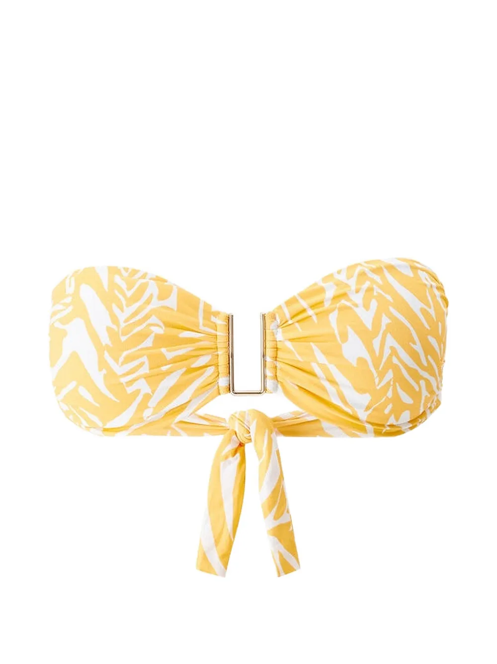 Melissa Odabash animal-print strapless bikini top - Giallo