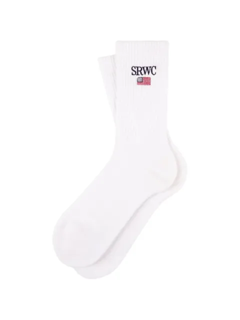 Sporty & Rich ribbed logo socks