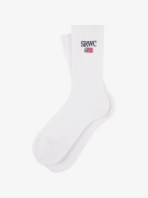 Sporty & Rich ribbed logo socks
