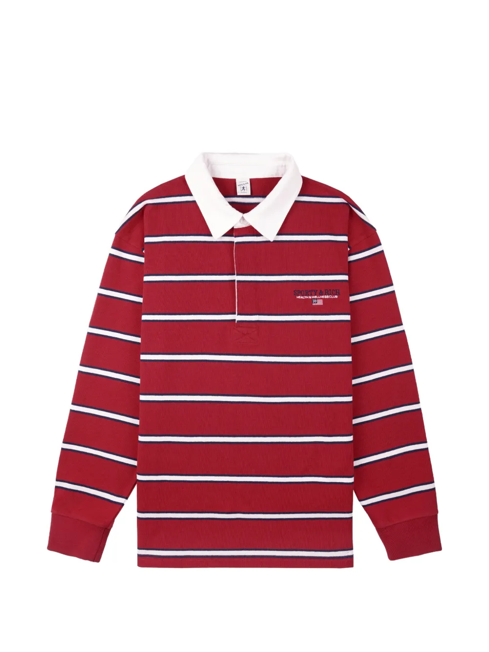 Sporty & Rich Top a righe a maniche lunghe - Rosso