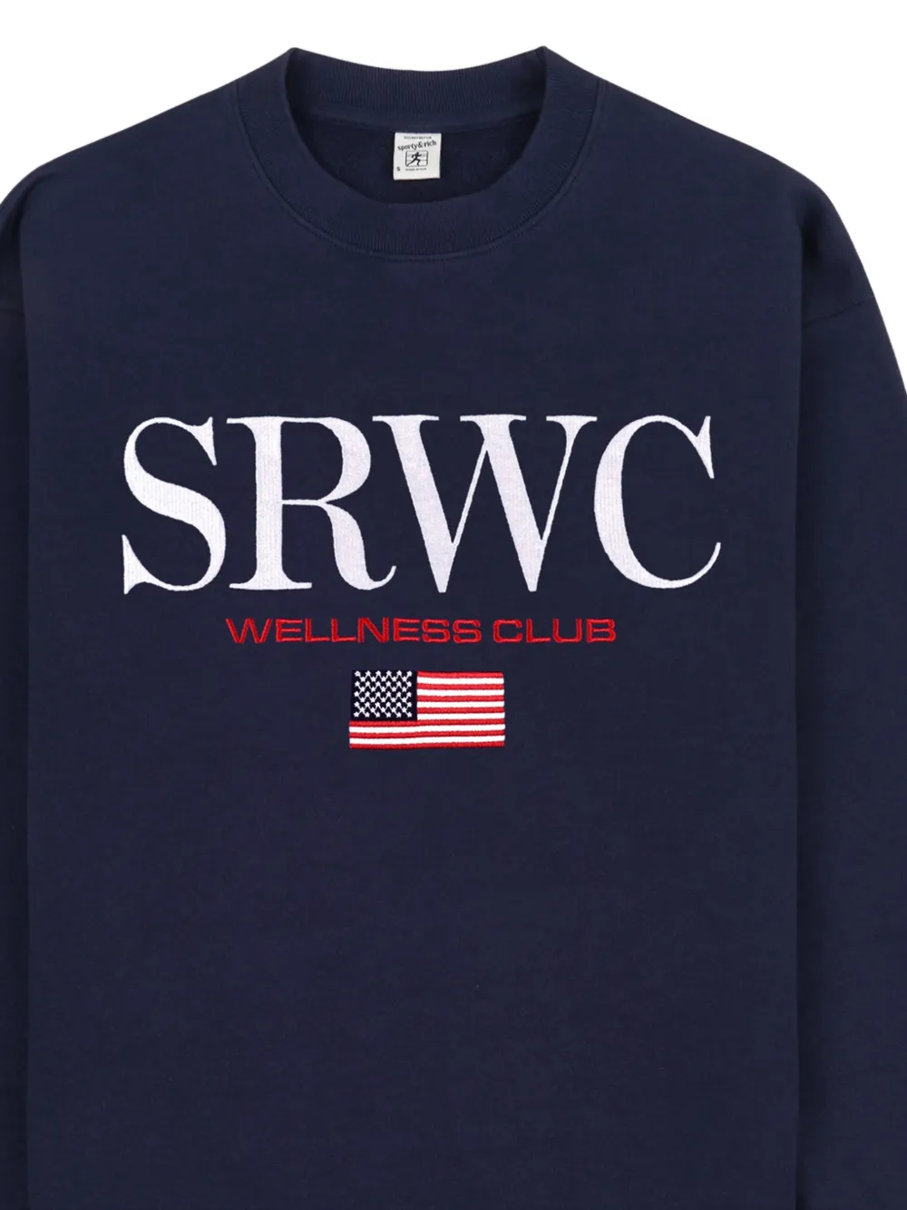 Sporty & Rich Sweater met ronde hals en grafische print Blauw