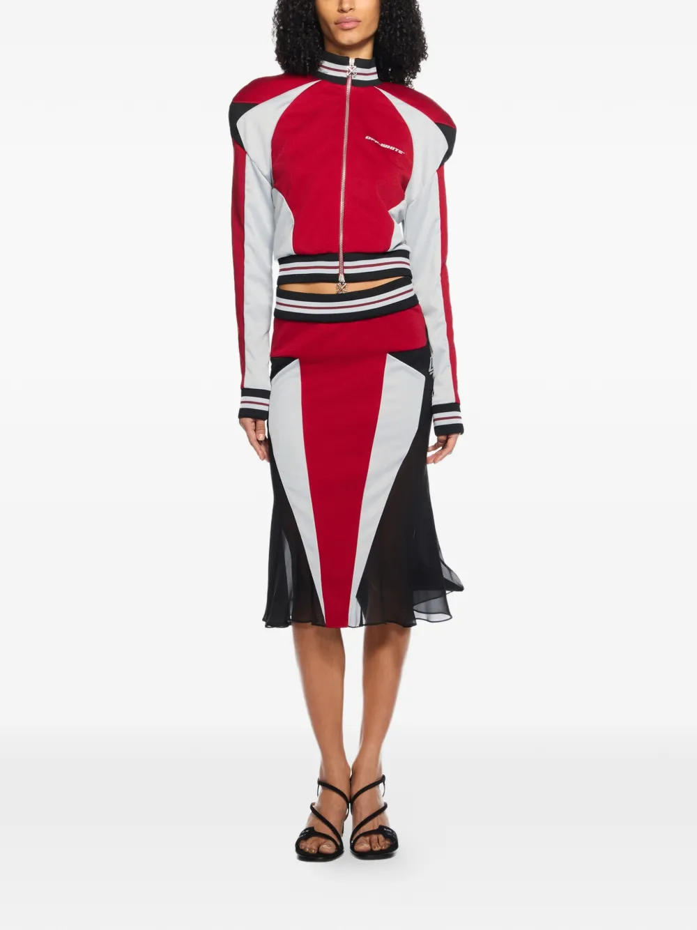 Off-White Track Star midi-rok Rood