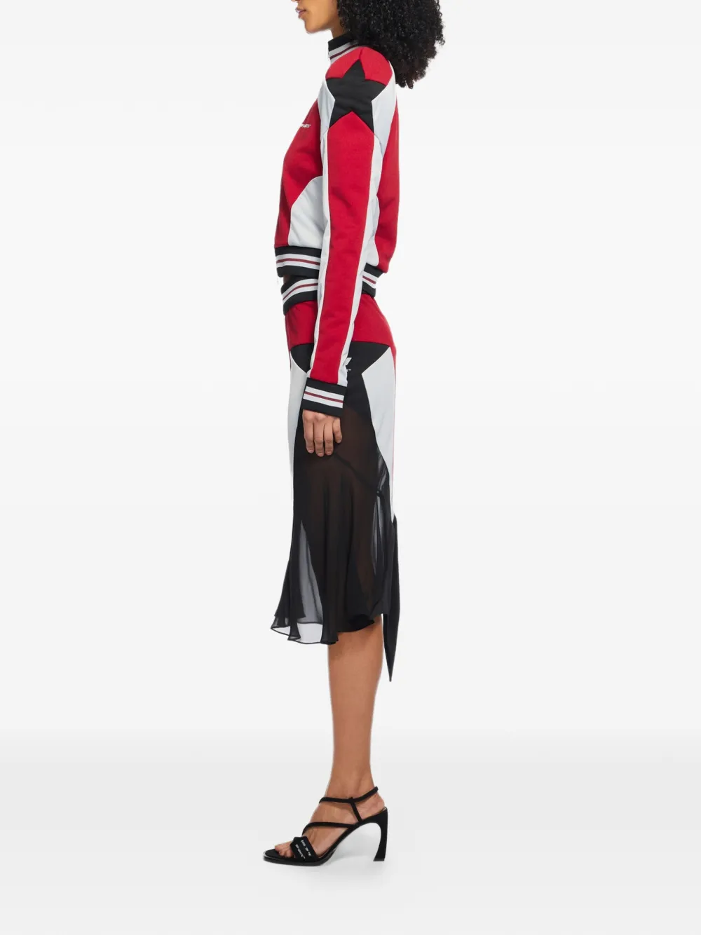 Off-White Track Star midi-rok Rood