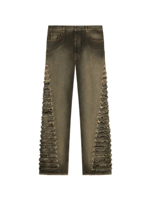 Off-White distressed-side five-pocket jeans