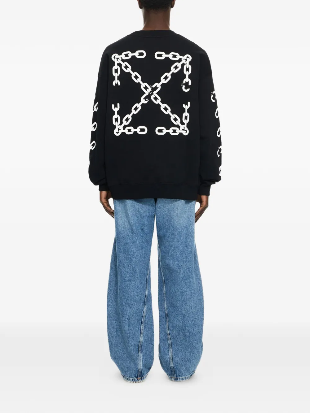 Off-White Chain Arrow Skate sweater Zwart