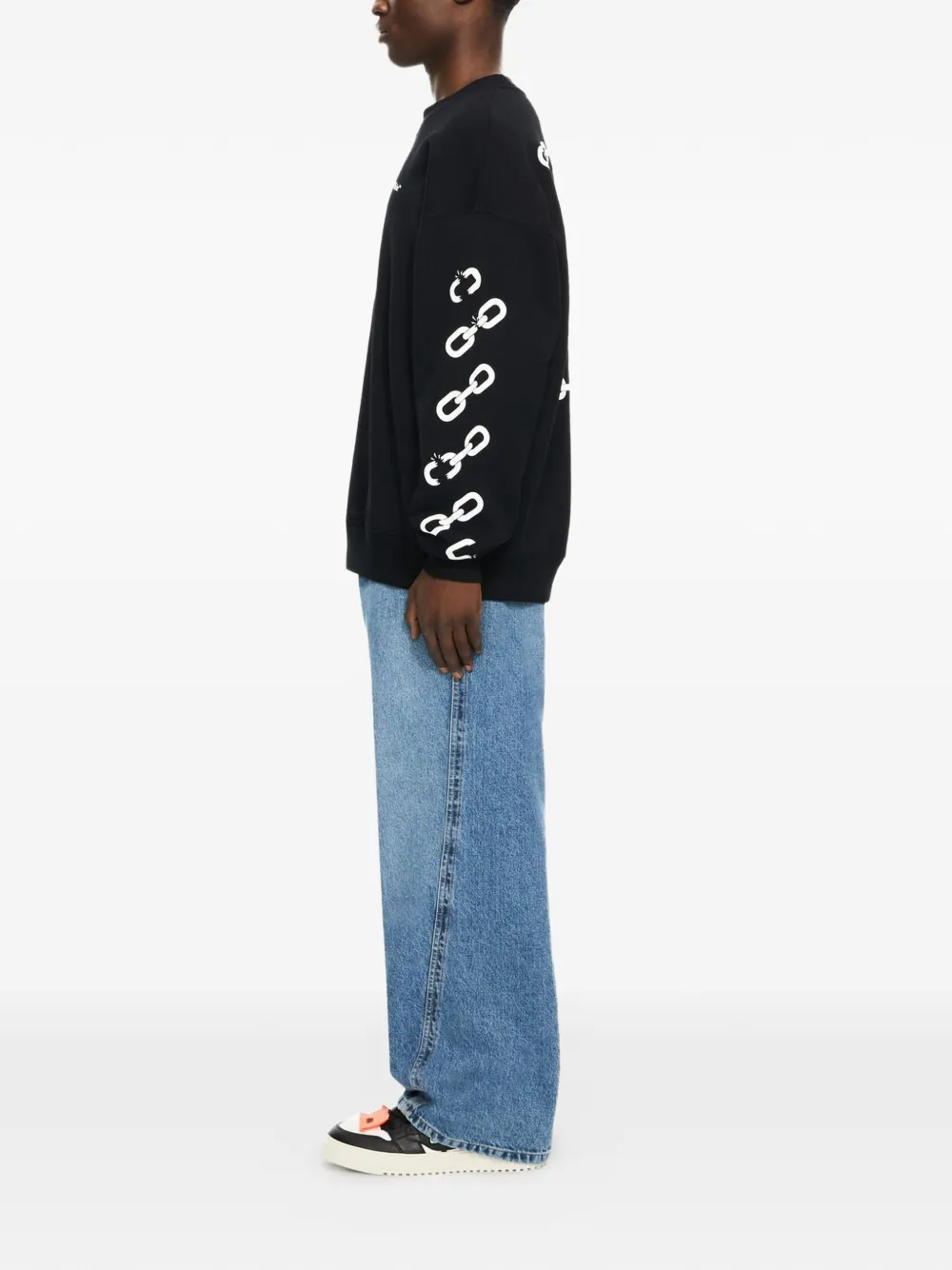 Off-White Chain Arrow Skate sweater Zwart