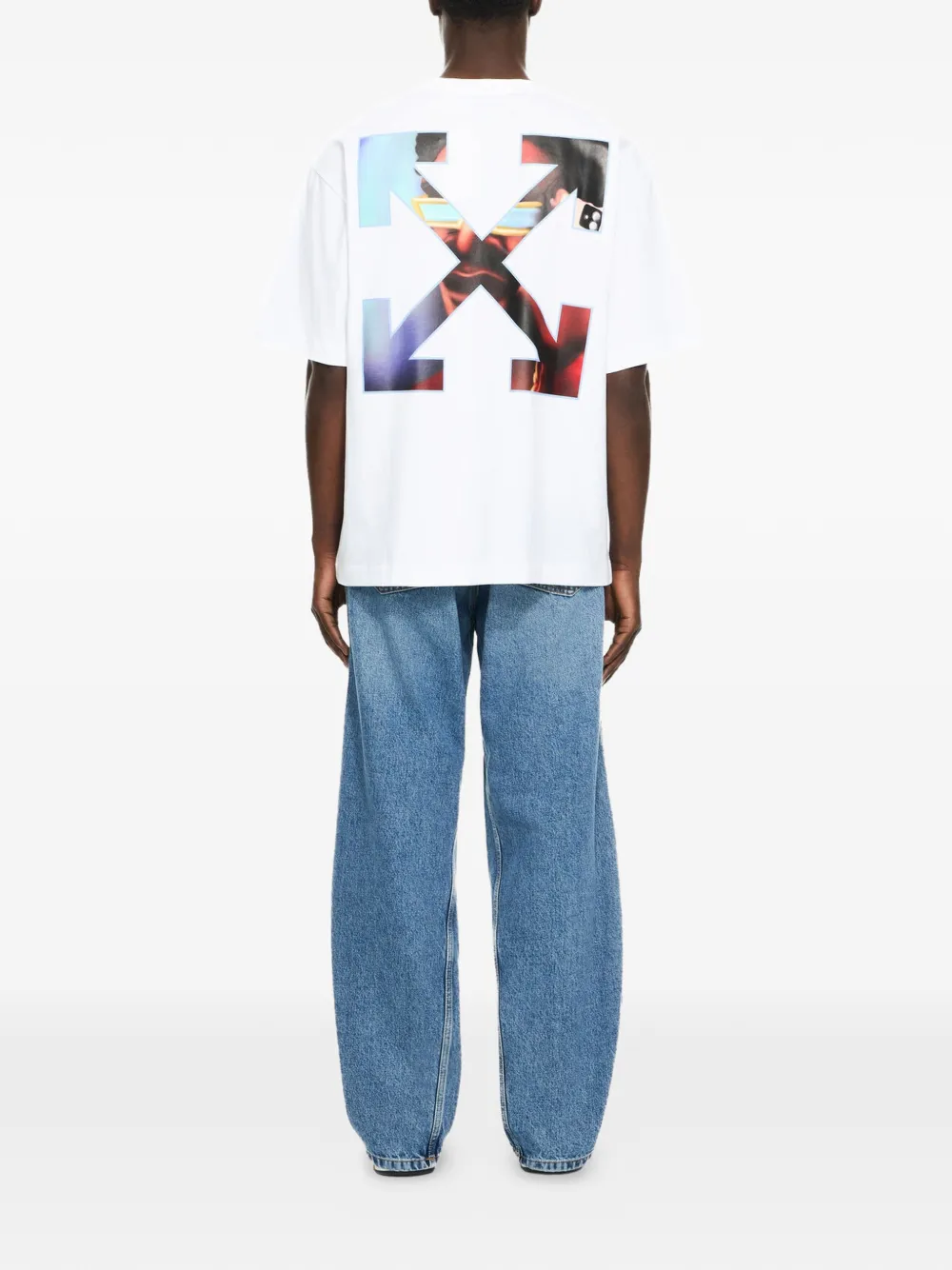 Off-White Barber Arrow Skate T-shirt Wit