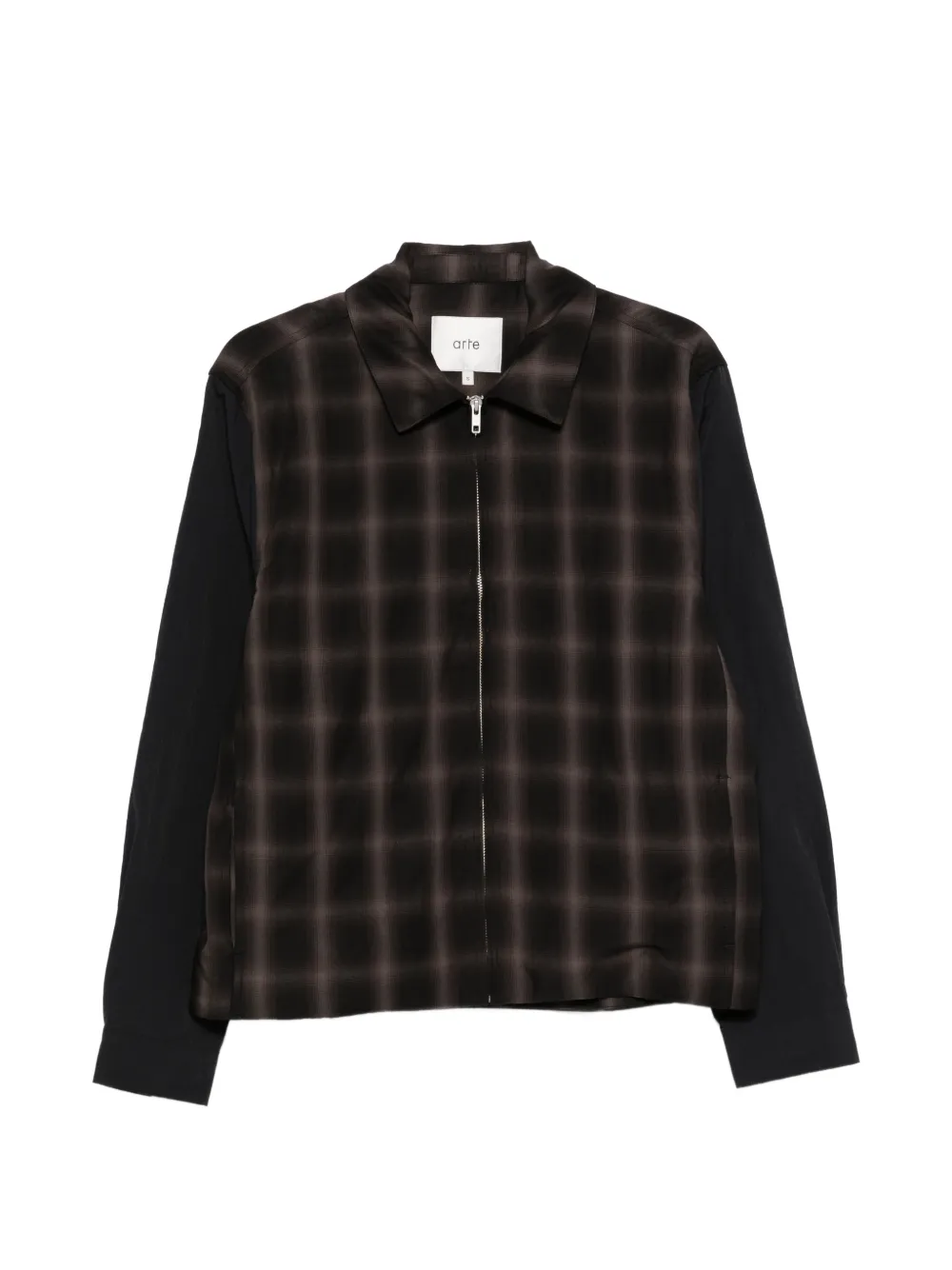 Arte Antwerp plaid-pattern zip-up jacket - Blu