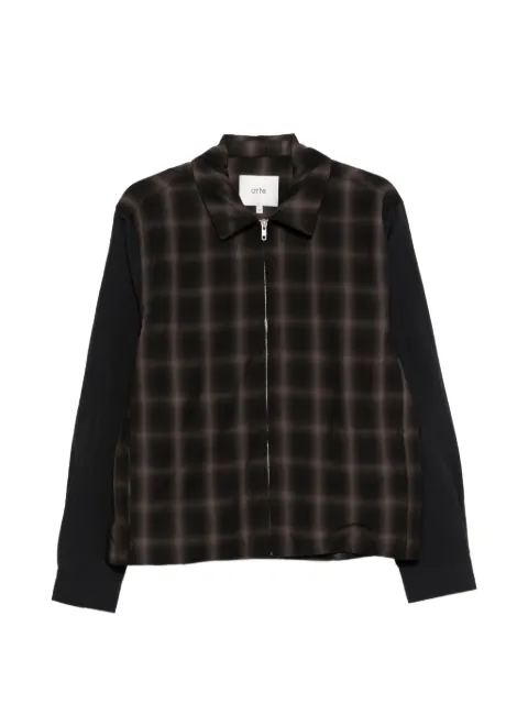 Arte Antwerp plaid-pattern zip-up jacket