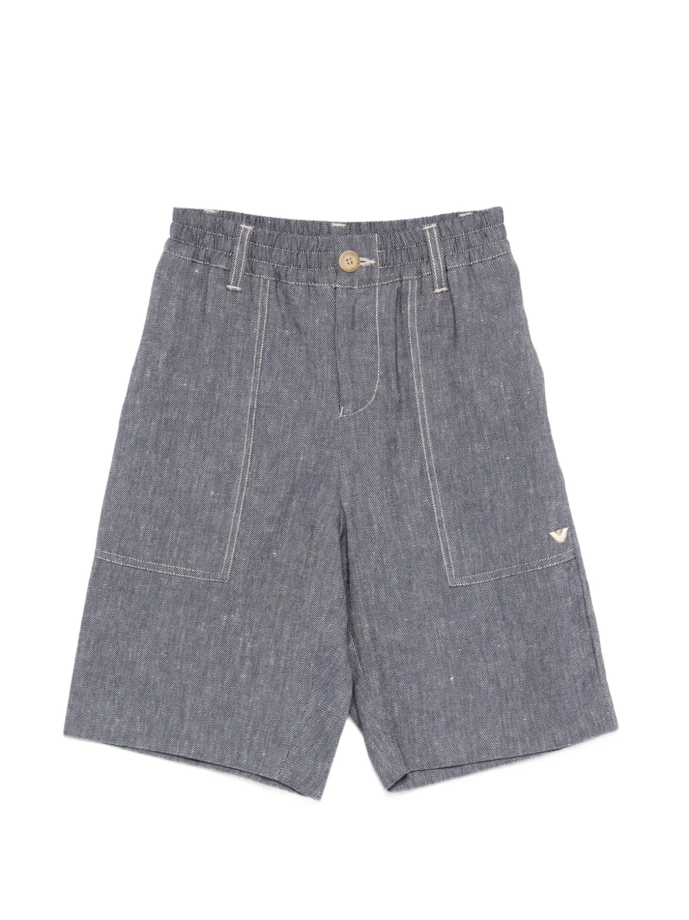 Emporio Armani Kids contrast-stitch shorts - Blu