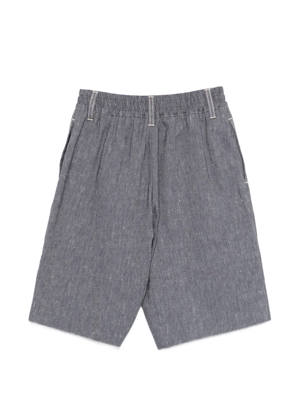 Emporio Armani Kids Shorts met contrasterende stiksels Blauw