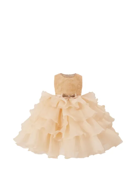 Tulleen Geblümtes Kleid mit Rüschen