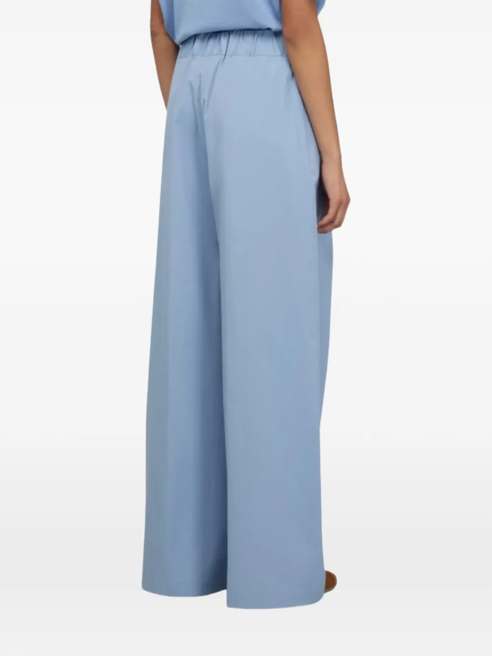 Semicouture Broek met elastische tailleband Blauw
