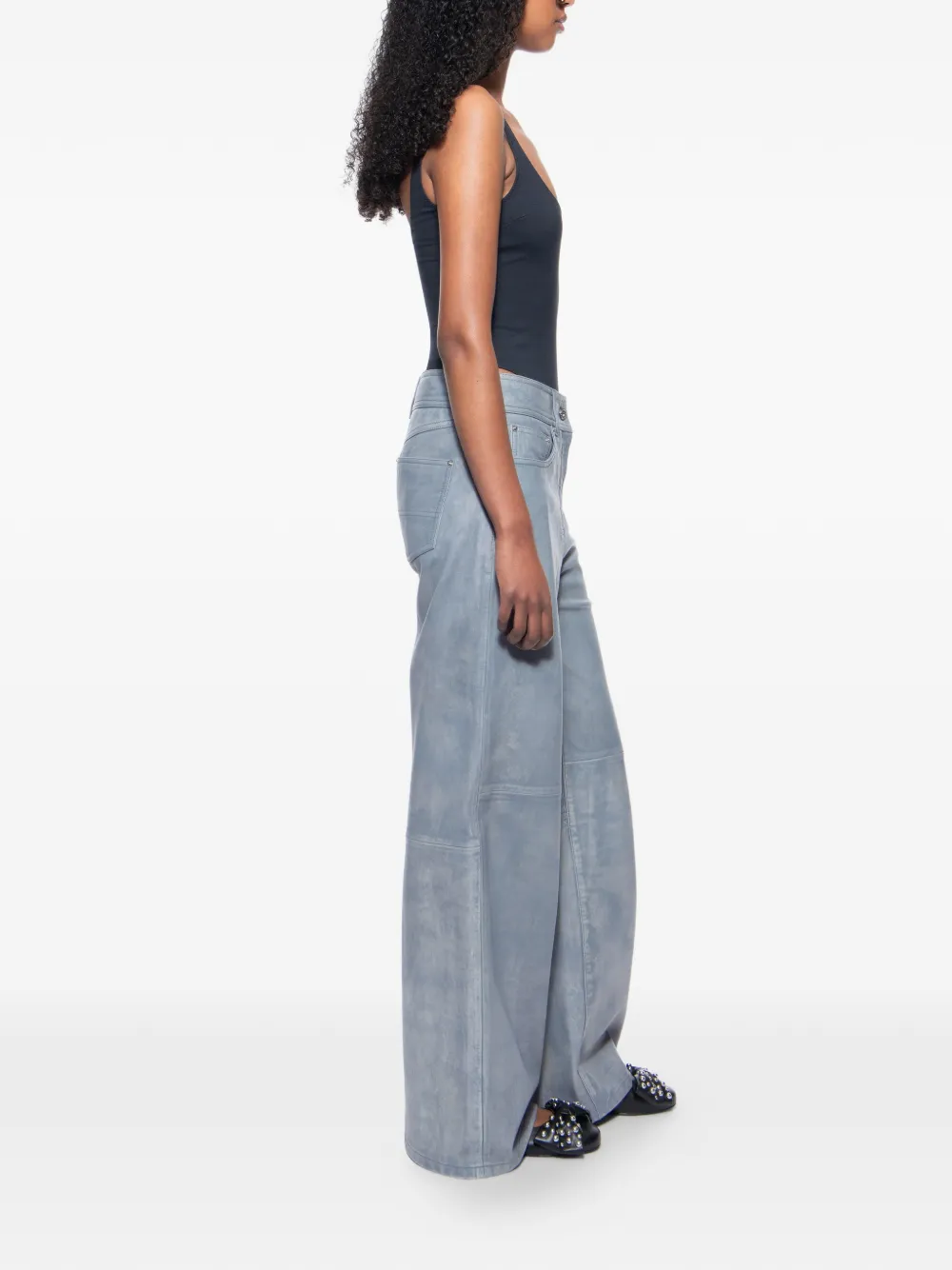  Stand Studio Mylah Panelled Trousers - Blue 
