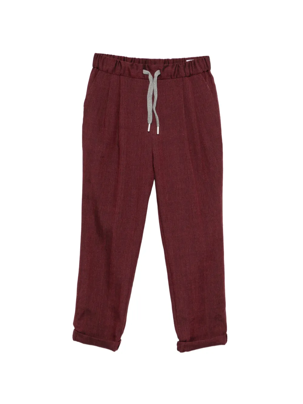 Brunello Cucinelli Kids Pantaloni con coulisse - Rosso