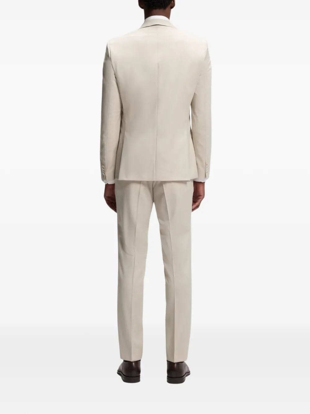 BOSS Katoenen blazer Beige
