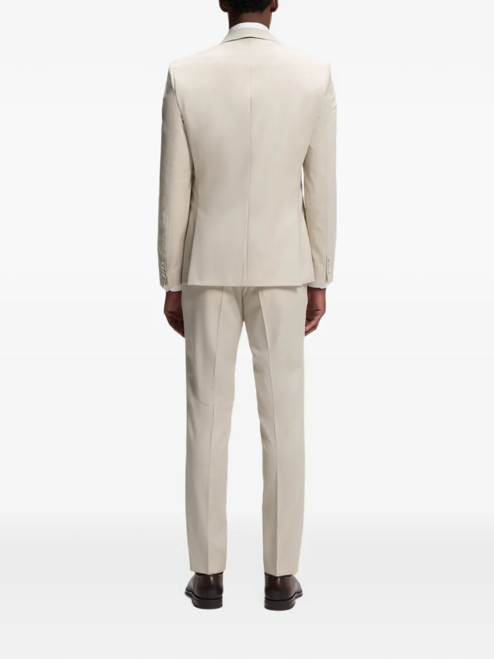 BOSS Slim-fit colbert van scheerwol Beige