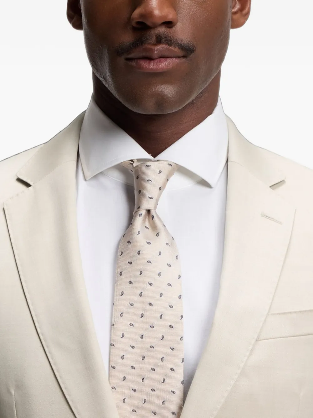 BOSS Slim-fit colbert van scheerwol Beige
