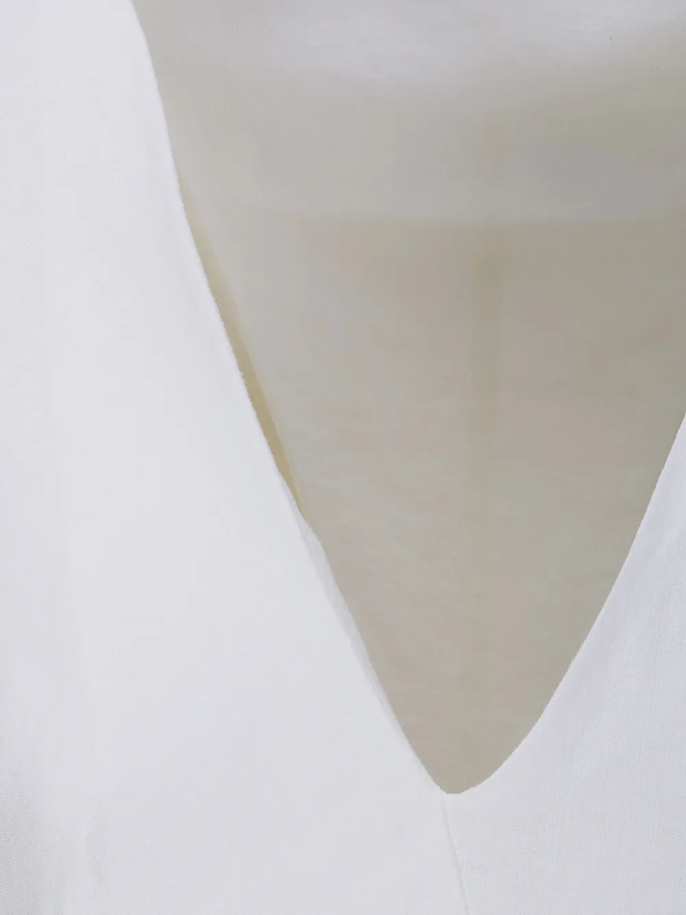  M.s.m. Vestido Con Cuello En V - Blanco 