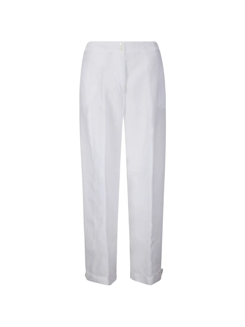 M.S.M Milano straight-leg linen trousers - Bianco