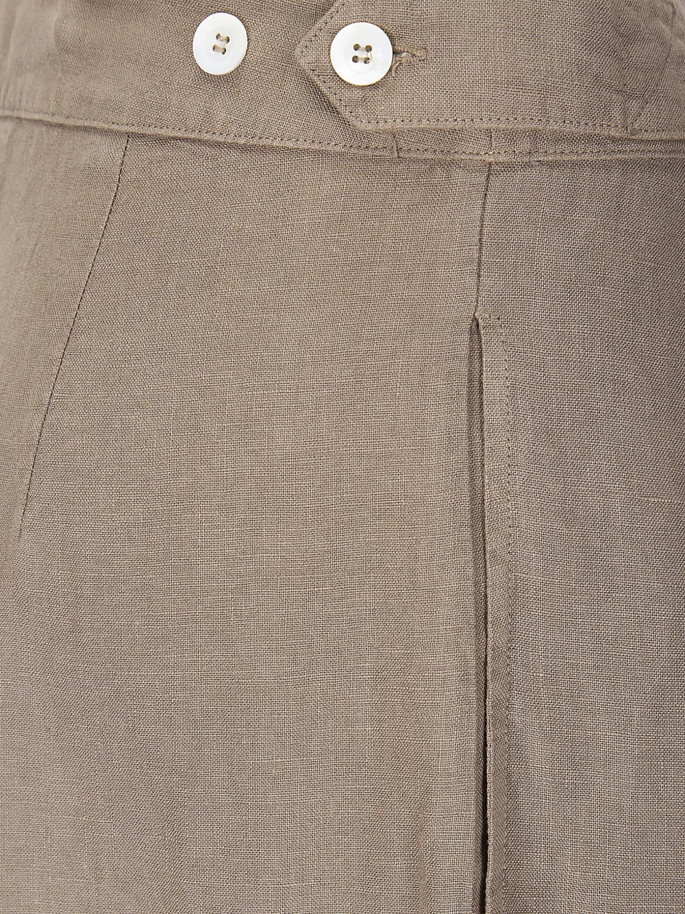 M.s.m. Straight-leg Linen Trousers - Brown 