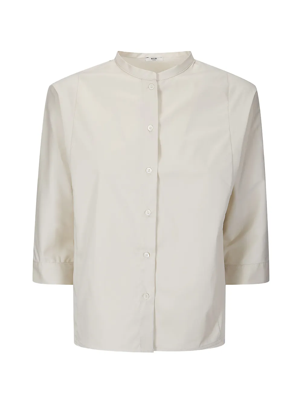 M.S.M Milano band-collar shirt - Nude